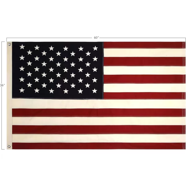 imageCreative CoOp 60quot x 36quot Fabric USA Flag wit Grommets