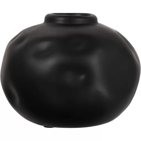 imageCreative CoOp Black Pinched Organic Shape Terracotta Vase MatteBlack