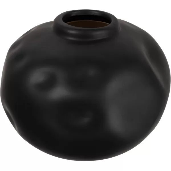 imageCreative CoOp Black Pinched Organic Shape Terracotta Vase MatteBlack