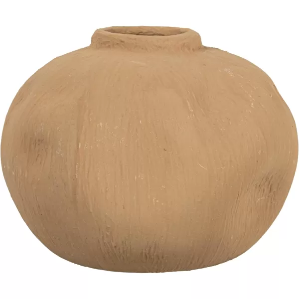 imageCreative CoOp Black Pinched Organic Shape Terracotta Vase MatteTaupe