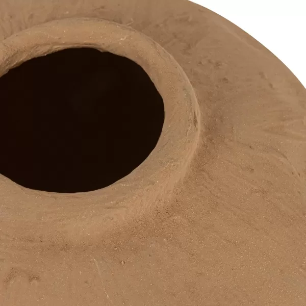 imageCreative CoOp Black Pinched Organic Shape Terracotta Vase MatteTaupe
