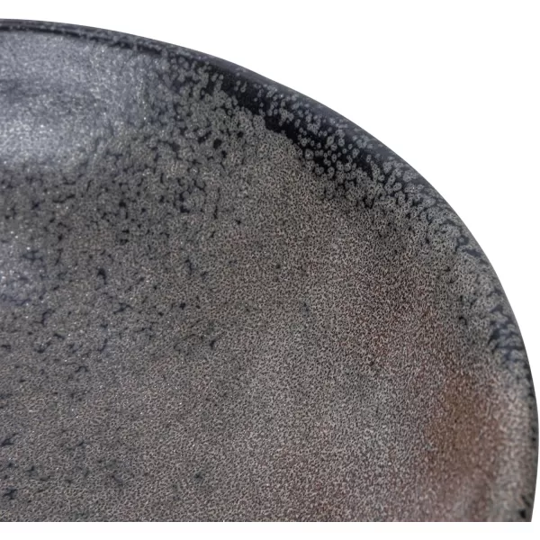 imageCreative CoOp Black Stoneware Bowl with Handle and Base Reactive Glaze 8quot L x 8quot W x 375quot HBlack