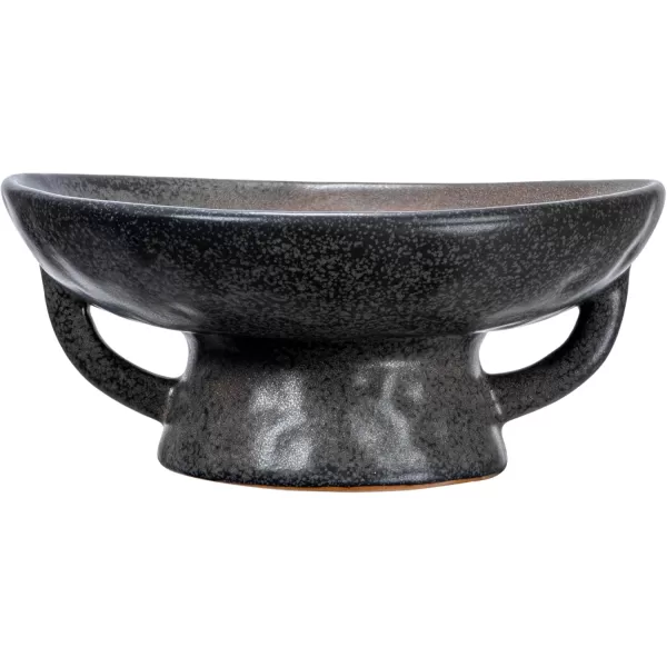 imageCreative CoOp Black Stoneware Bowl with Handle and Base Reactive Glaze 8quot L x 8quot W x 375quot HBlack