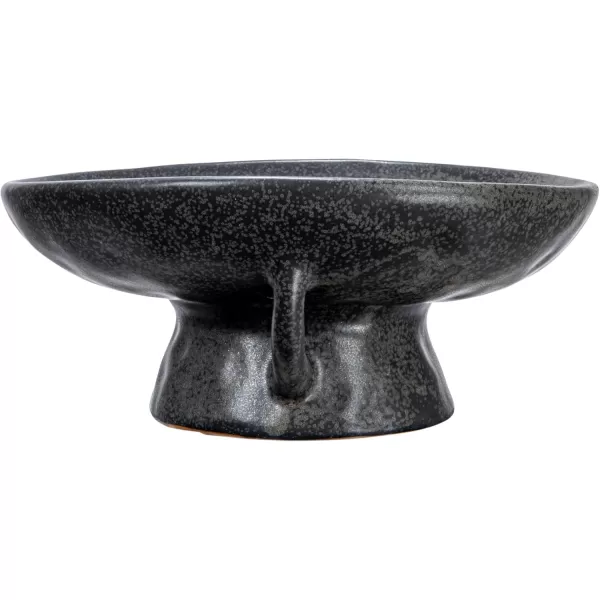 imageCreative CoOp Black Stoneware Bowl with Handle and Base Reactive Glaze 8quot L x 8quot W x 375quot HBlack