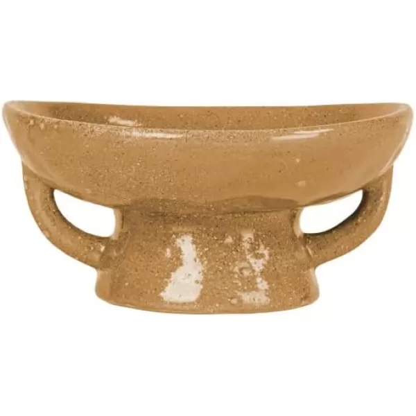 imageCreative CoOp Black Stoneware Bowl with Handle and Base Reactive Glaze 8quot L x 8quot W x 375quot HTaupe