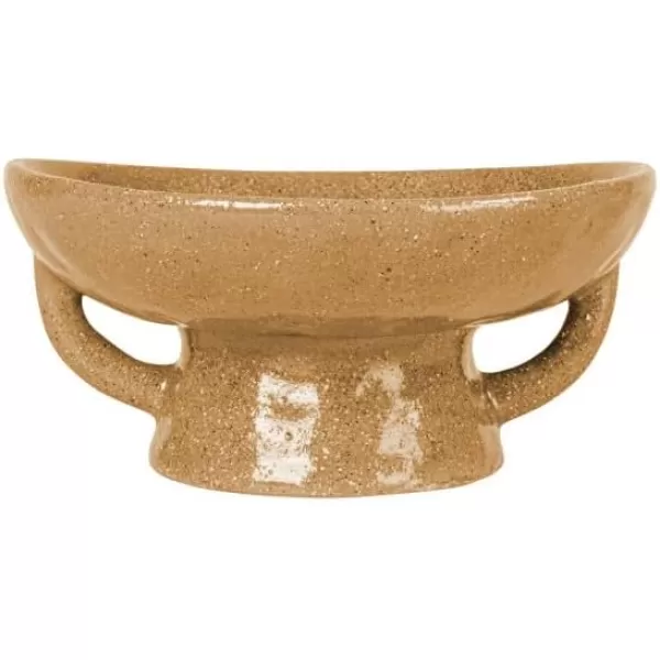 imageCreative CoOp Black Stoneware Bowl with Handle and Base Reactive Glaze 8quot L x 8quot W x 375quot HTaupe