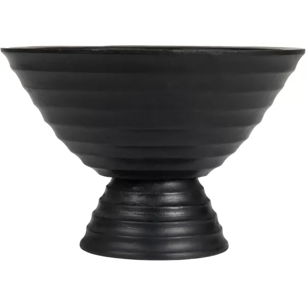 imageCreative CoOp Boho Wood Pedestal Serving Bowl Black FinishBlack