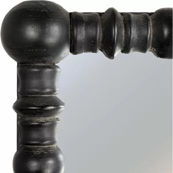 imageCreative CoOp Chic Wood Beaded Dowel Frame Mirror BlackBlack