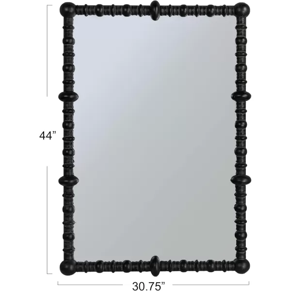 imageCreative CoOp Chic Wood Beaded Dowel Frame Mirror BlackBlack