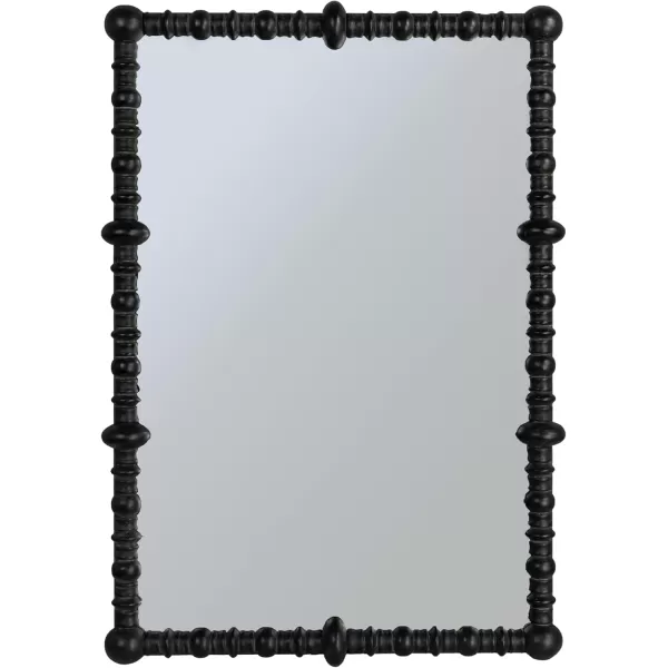imageCreative CoOp Chic Wood Beaded Dowel Frame Mirror BlackBlack