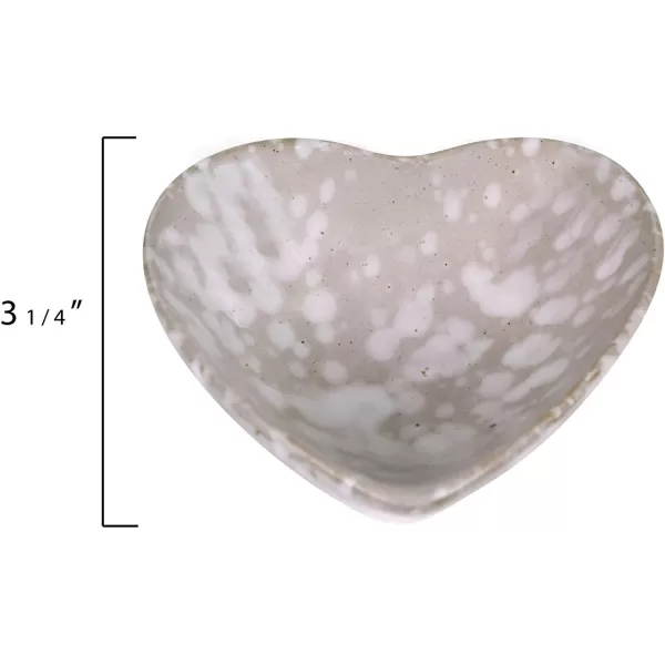 imageCreative CoOp DA8408 Stoneware Heart Dish with Antique White Finish