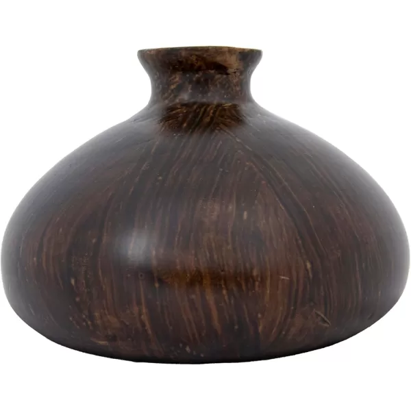 imageCreative CoOp Decorative Paulownia Wood Espresso Finish VaseEspresso Finish