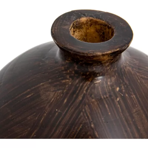 imageCreative CoOp Decorative Paulownia Wood Espresso Finish VaseEspresso Finish