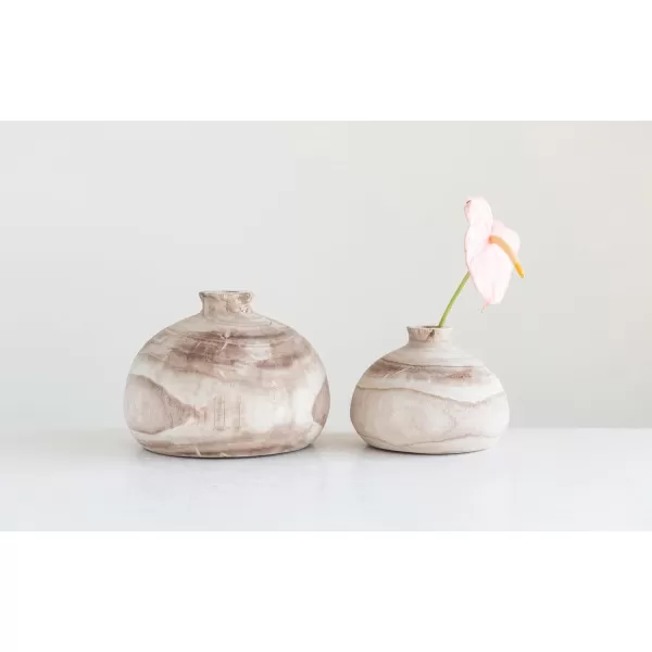 imageCreative CoOp Decorative Paulownia Wood Espresso Finish VaseNatural