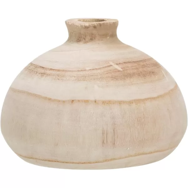 imageCreative CoOp Decorative Paulownia Wood Espresso Finish VaseNatural