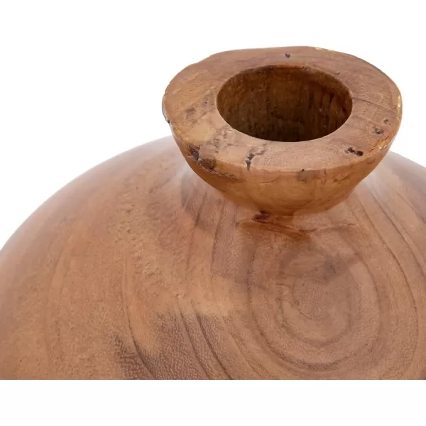imageCreative CoOp Decorative Paulownia Wood Espresso Finish VaseWalnut Finish