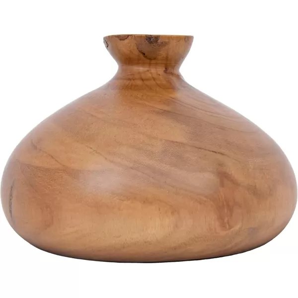 imageCreative CoOp Decorative Paulownia Wood Espresso Finish VaseWalnut Finish