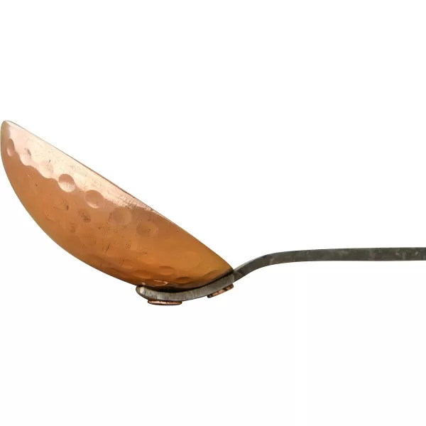 imageCreative CoOp Farmhouse Textured Copper Ladles with Metal Handles Set of 4 Sizes in Drawstring Bag