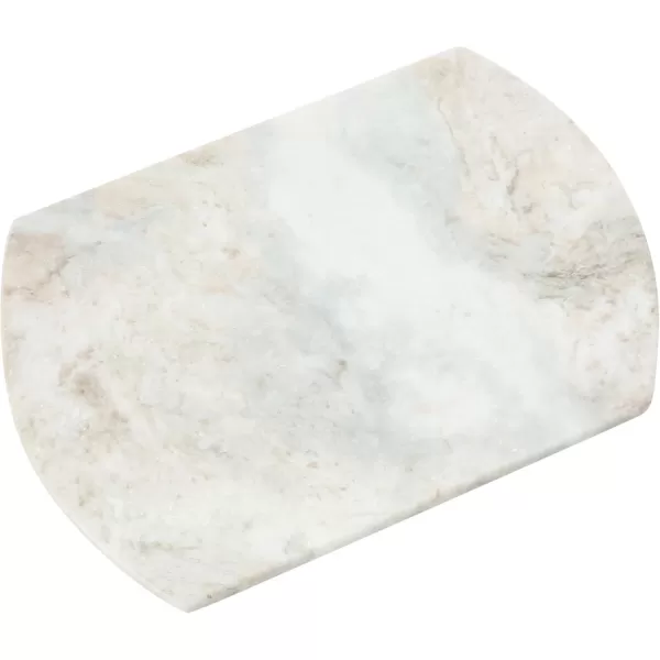 imageCreative CoOp Long Marble Cutting Board Buff 12quot x 8quot