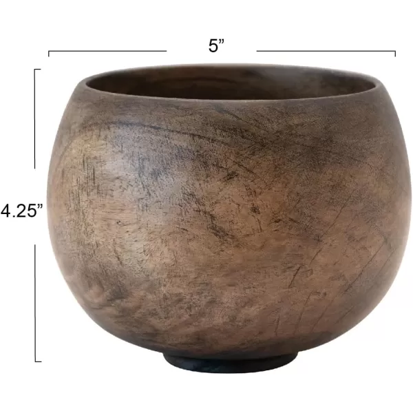imageCreative CoOp Mango Wood Bowl Walnut Finish