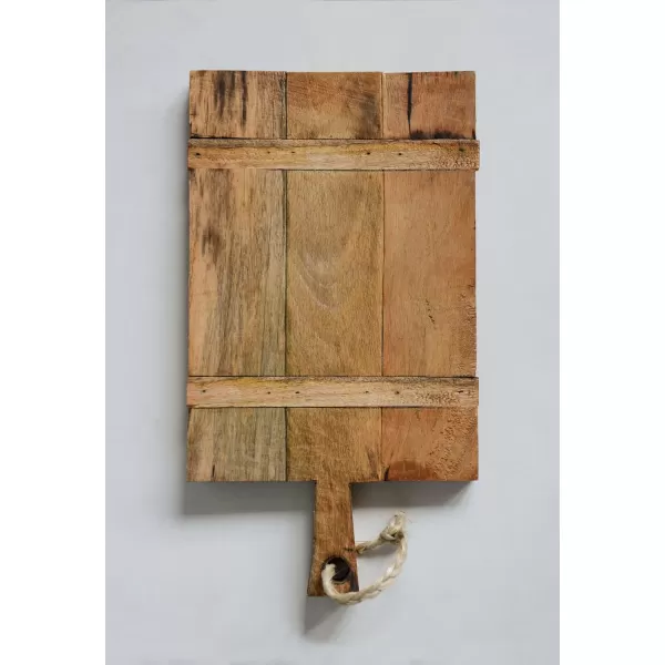 imageCreative CoOp Mango Wood Cheese Board with Rope on Handle