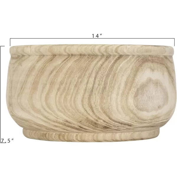imageCreative CoOp Medium Natural Paulownia Wood PlanterMedium