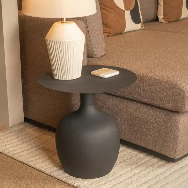 imageCreative CoOp Metal Textured Black KD Table 18 in x 18 in x 18 inBlack