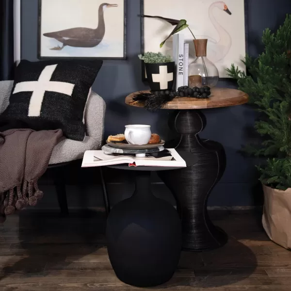 imageCreative CoOp Metal Textured Black KD Table 18 in x 18 in x 18 inBlack
