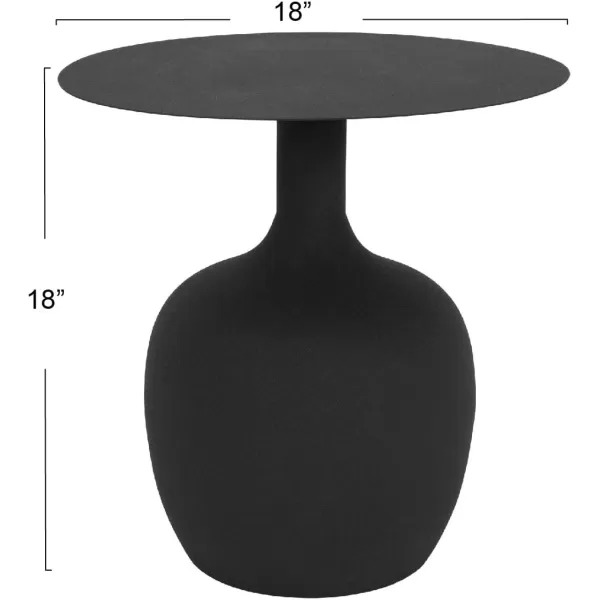 imageCreative CoOp Metal Textured Black KD Table 18 in x 18 in x 18 inBlack