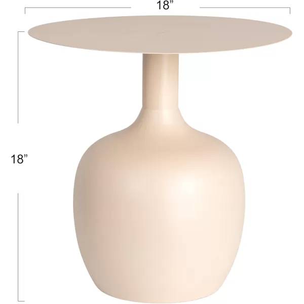 imageCreative CoOp Metal Textured Black KD Table 18 in x 18 in x 18 inCream