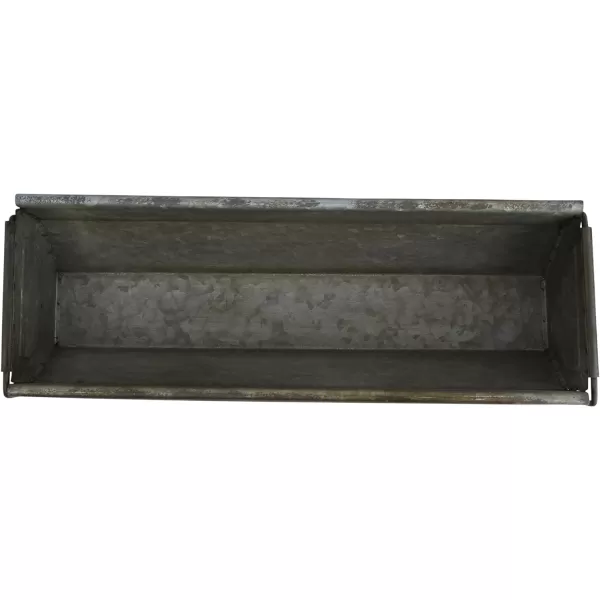 imageCreative CoOp Metal Trough Container with Distressed Zinc Finish