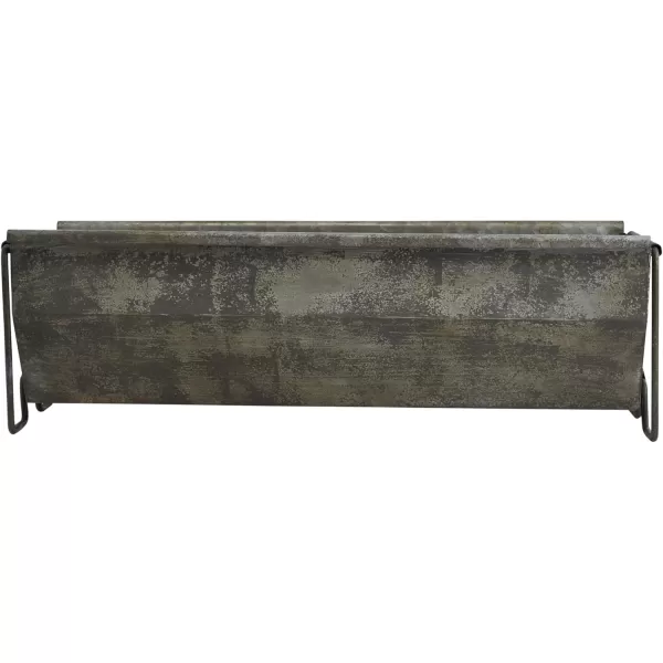 imageCreative CoOp Metal Trough Container with Distressed Zinc Finish