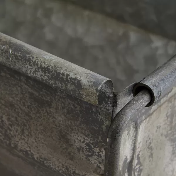 imageCreative CoOp Metal Trough Container with Distressed Zinc Finish