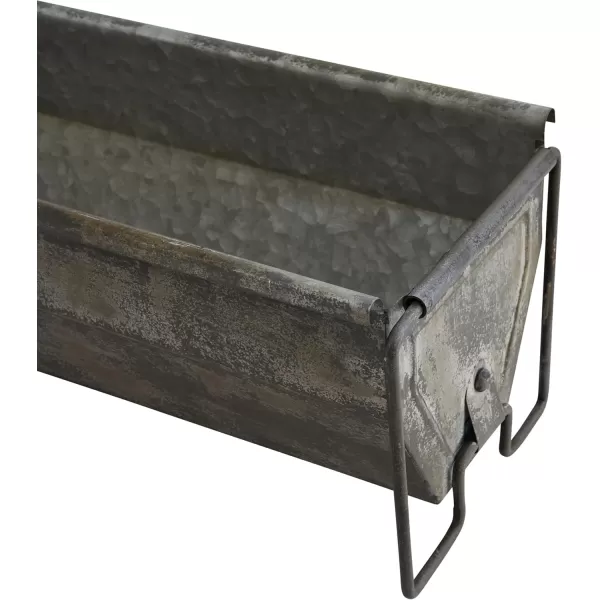 imageCreative CoOp Metal Trough Container with Distressed Zinc Finish