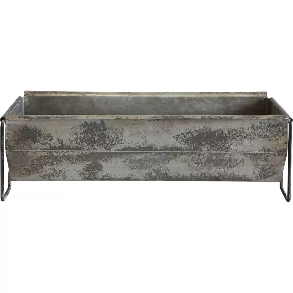 imageCreative CoOp Metal Trough Container with Distressed Zinc Finish