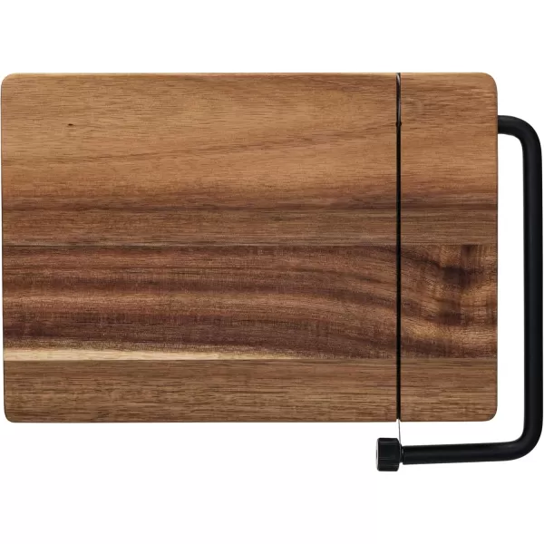 imageCreative CoOp Natural Acacia Wood and Stainless Steel Cheese Slicer Black Medium