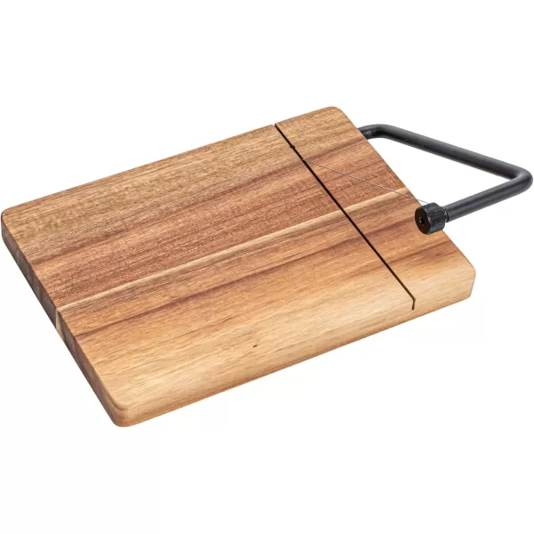 imageCreative CoOp Natural Acacia Wood and Stainless Steel Cheese Slicer Black Medium