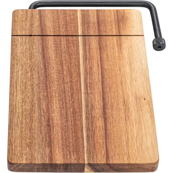 imageCreative CoOp Natural Acacia Wood and Stainless Steel Cheese Slicer Black Medium
