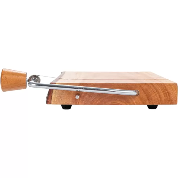 imageCreative CoOp Natural Wood and Metal Cheese Slicer with Bark Edge Medium