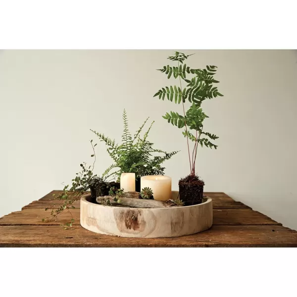 imageCreative CoOp Paulownia Wood Hand Carved Tray