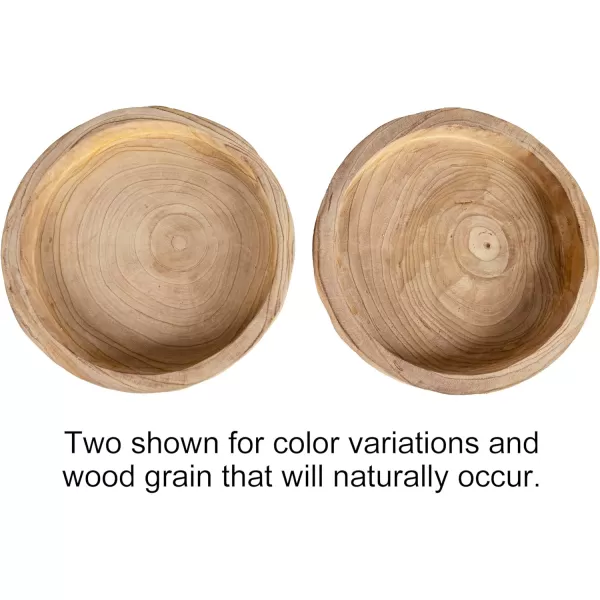 imageCreative CoOp Paulownia Wood Hand Carved Tray