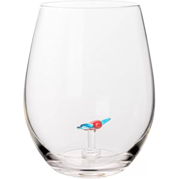 imageCreative CoOp Round Stemless Wine Glass Set Clear Set of 10