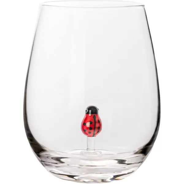 imageCreative CoOp Round Stemless Wine Glass Set Clear Set of 10