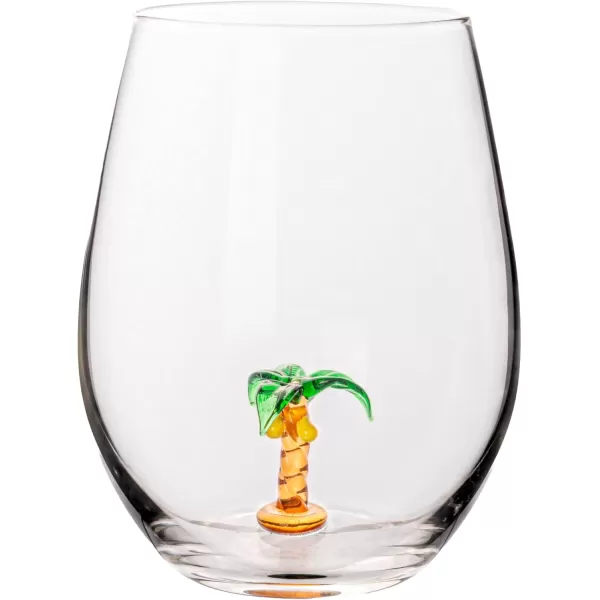 imageCreative CoOp Round Stemless Wine Glass Set Clear Set of 10