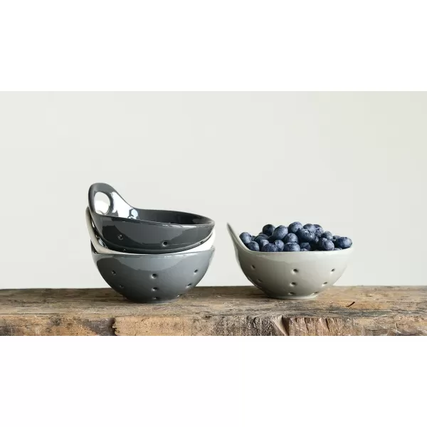 imageCreative CoOp Round Stoneware Set of 4 Colors Berry Bowls L x W x H Multi