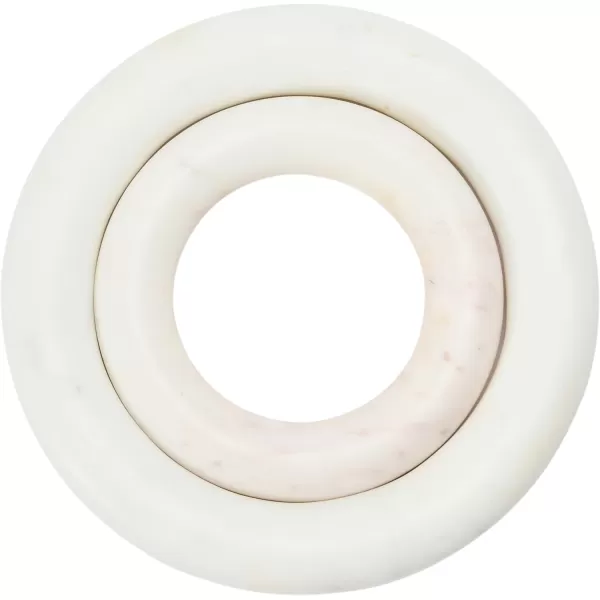 imageCreative CoOp Set of 2 Marble Trivets for Dining Table White