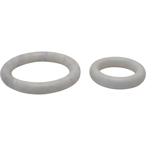 imageCreative CoOp Set of 2 Marble Trivets for Dining Table White