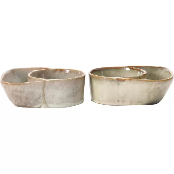 imageCreative CoOp Stoneware Cracker ampamp Soup Bowl Reactive Glaze 2 Colors Each One Will Vary Serveware Multi