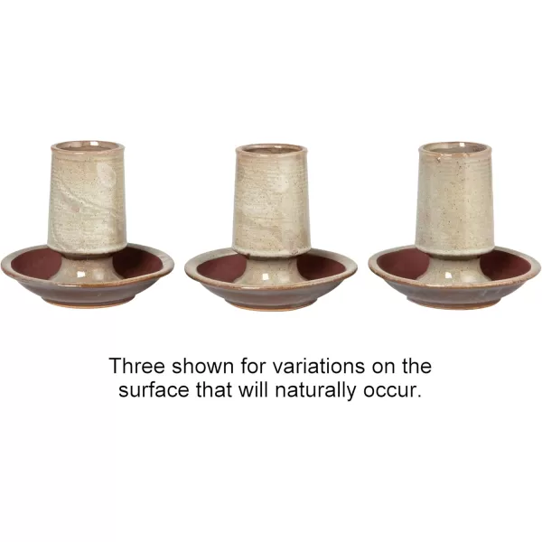 imageCreative CoOp Stoneware Striker Plate Reactive Glaze Grey Each One Will Vary Match Holder