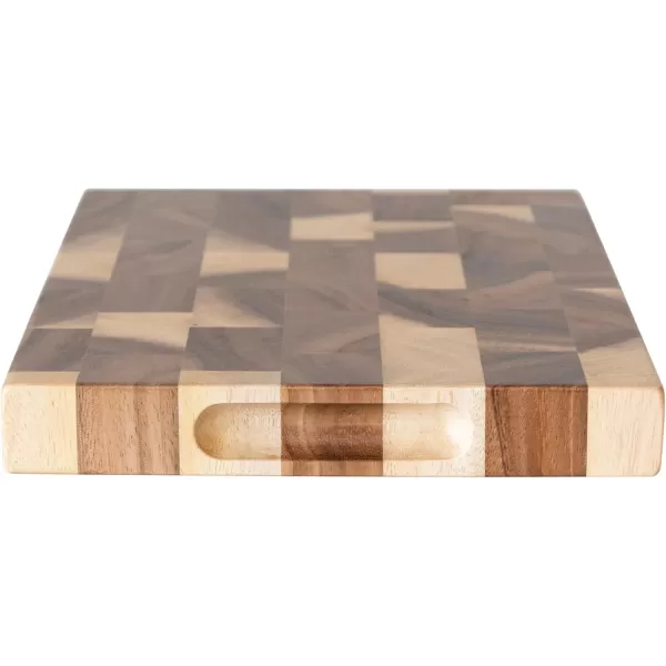 imageCreative CoOp Suar Wood End Grain Rectangle Cheese and Cutting Board Natural